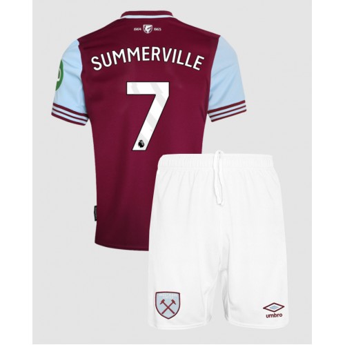 Dětský fotbalový dres West Ham United Crysencio Summerville #7 2024-25 Domácí Krátký Rukáv (+ trenýrky)